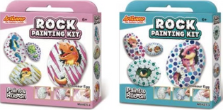 Deluxe Rock Painting Kit, Arts and Crafts for Girls Boys Age 6+