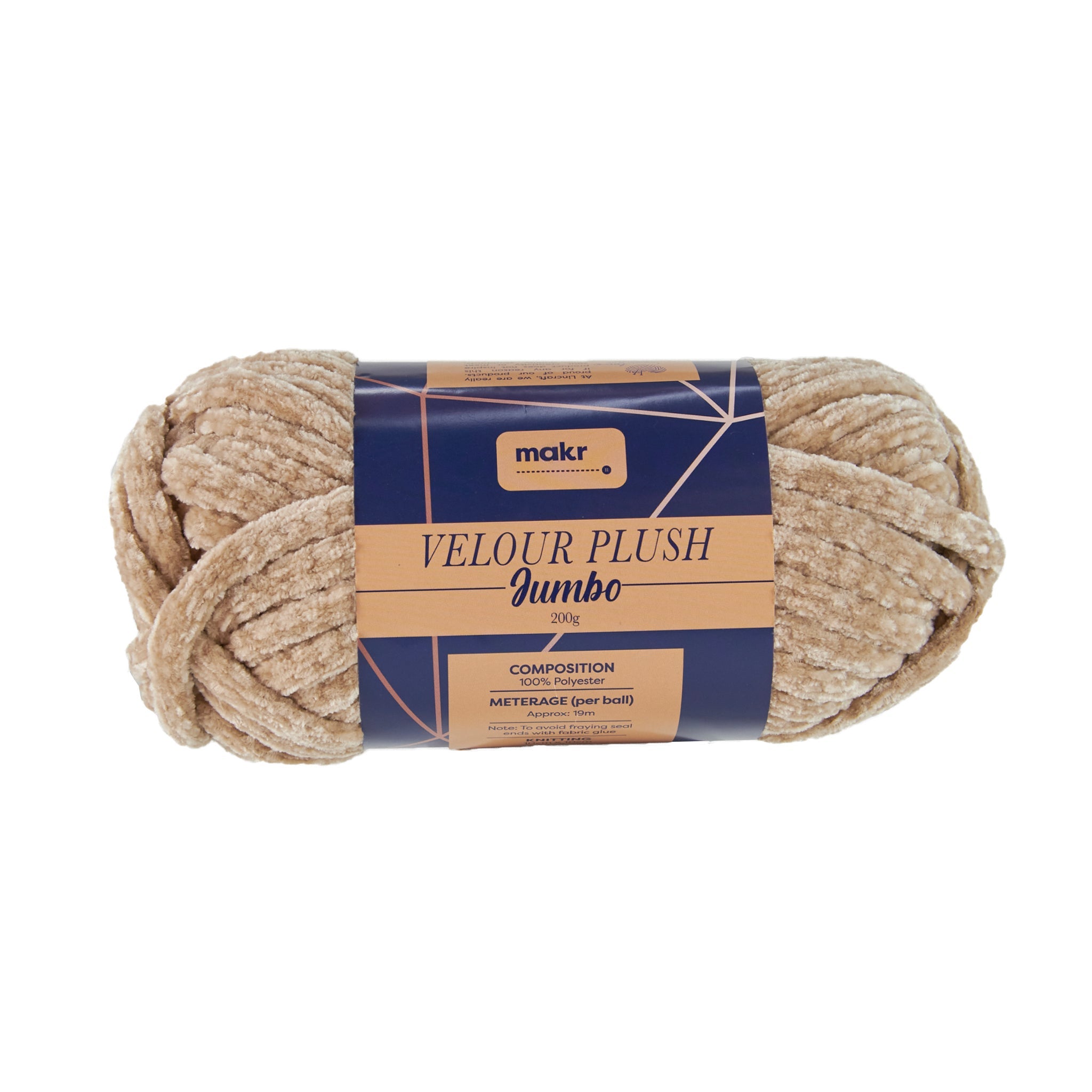 Makr Velour Plush Jumbo Crochet & Knitting Yarn, 200g – Lincraft