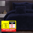 Duchess 3 Piece Shaggy Fleece Comforter Set, Midnight Blue