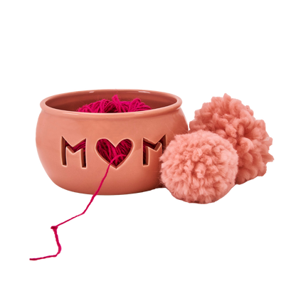 Ceramic Mum Design Yarn Bowl