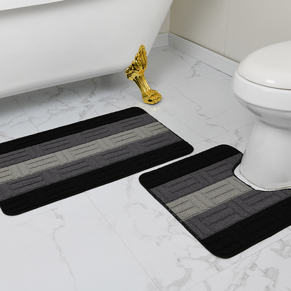 Formr 2pc PP Bath Mat Set, Brick