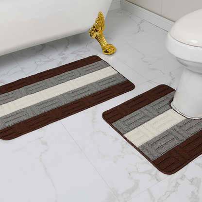 Formr 2pc PP Bath Mat Set, Brick