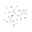 Little Makr Rainbow Alphabet Beads, White With Coloured Alphabets- 100pk