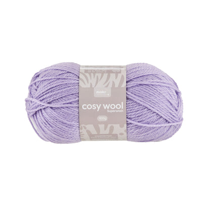 Makr Cosy Wool Crochet & Knitting Yarn 8ply, 100g Wool Yarn