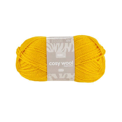 Makr Cosy Wool Crochet & Knitting Yarn 8ply, 100g Wool Yarn