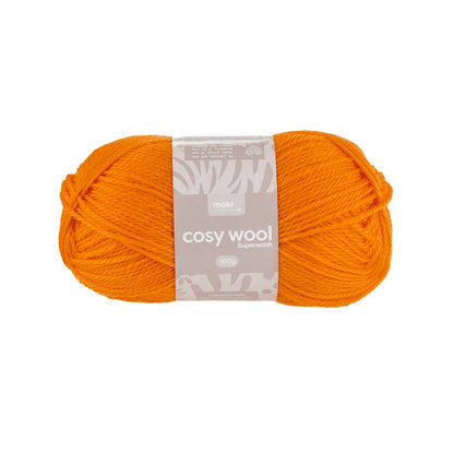 Makr Cosy Wool Crochet & Knitting Yarn 8ply, 100g Wool Yarn