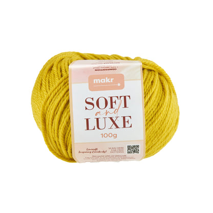 Makr Soft & Luxe Crochet & Knitting Yarn, 100g Merino Wool Acrylic Yarn