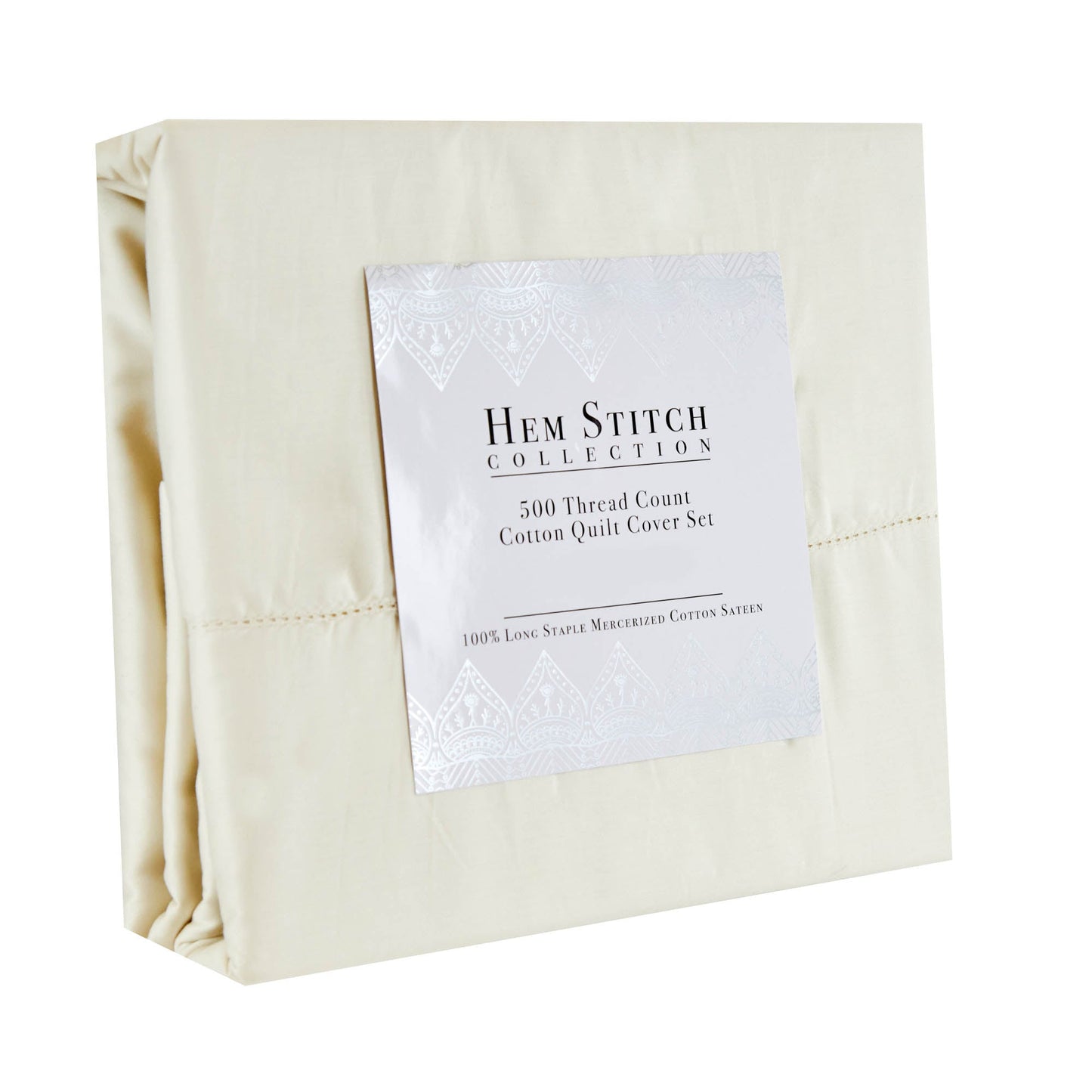 Hem Stitch Collection 500TC Cotton Quilt Cover Set