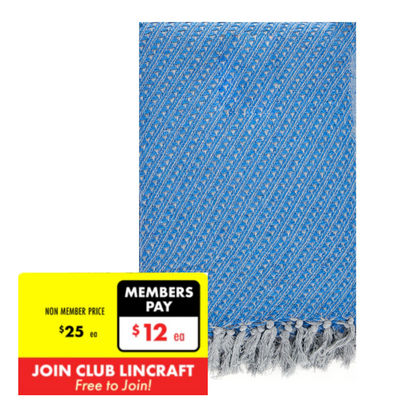 Formr Cotton Throws, Diagonal- 130 x 170cm