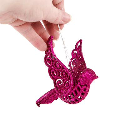 Christmas Dove Decoration PVC- 2pk