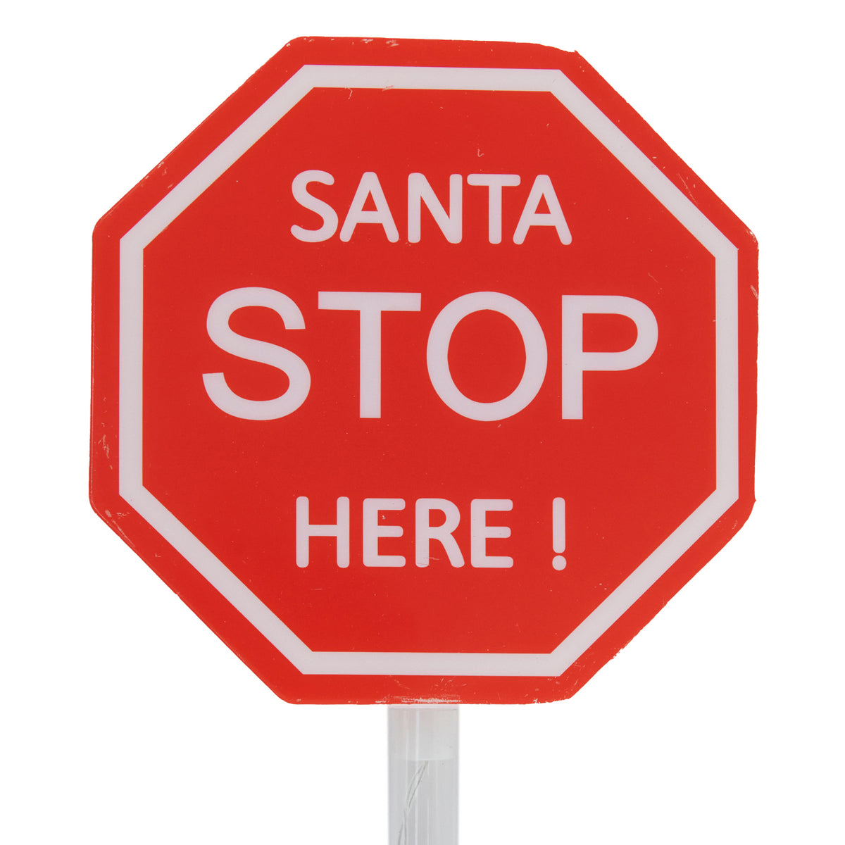 Christmas Santa Stop Sign Light Up in Color Box