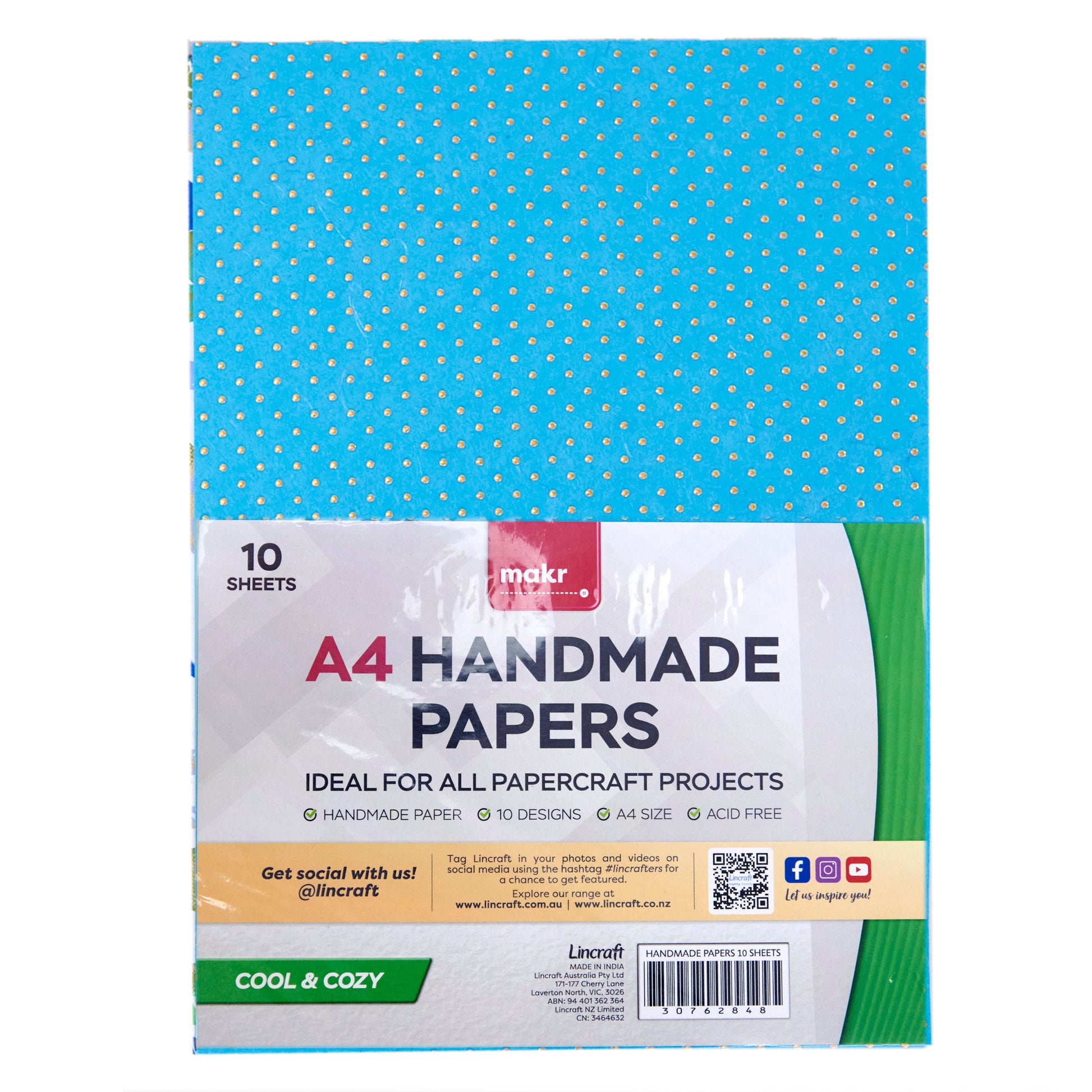 Makr Handmade Papers, Cool & Cozy- 10pk