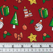 Christmas Cotton Print Fabric, Red Fun Christmas- Width 112cm