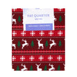 Christmas Print Cotton Fat Quarters, Raindeer Trees- 50cmx55cm