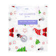 Christmas Print Cotton Fat Quarters, Santa & Trees- 50cmx55cm