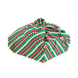 Christmas Print Cotton Fabric Reusable Gift Wrap, Green/Red White Sripe- 55cmx70cm