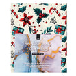 Christmas Print Cotton Fabric Reusable Gift Wrap, Cream Christmas Mix- 55cmx70cm