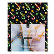 Christmas Print Cotton Fabric Reusable Gift Wrap, Blue Multi Candy Canes- 55cmx70cm