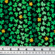Printed St Patrics Day Theme Fabric, Black/Green Cloves- 112cm