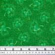 Printed St Patrics Day Theme Fabric, Green Cloves- 112cm