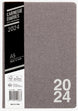 2024 Diary PU Linen, Light Grey- A5 WTV