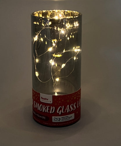 Christmas LED Decor, Smoked Glass Lamp