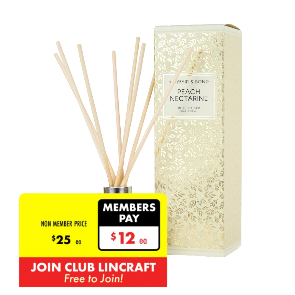 Mayfair & Bond Reed Diffuser, Peach Nectarine- 80ml