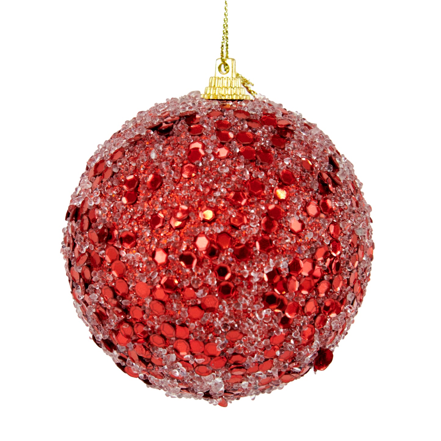 Christmas Ball Red Sequence  - 8cm