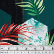 Printed Rayon Fabric, Red Leaf- Width 140cm