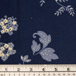 Printed Rayon/Linen Fabric, White Floral- Width 143cm