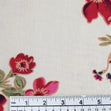 Printed Rayon/Linen Fabric, Red Roses- Width 143cm