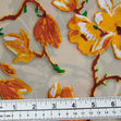 Printed Cotton Chiffon Fabric, Gold Floral-Width 150cm