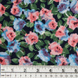 Printed Cotton Voile Fabric, Blue Pink Floral- Width 140cm