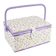 Sewing Basket, Purple Flower- 2x23x16cm