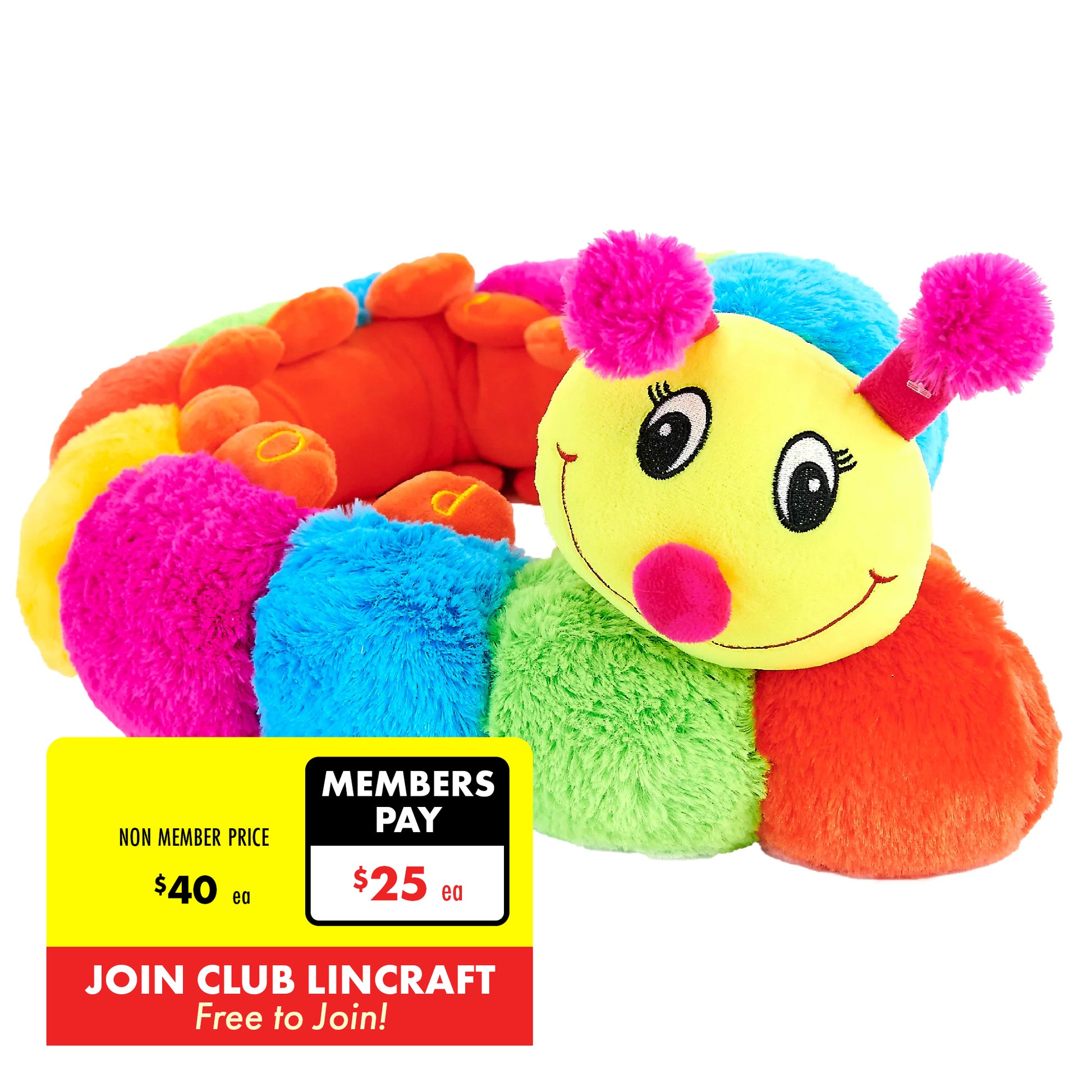 Formr Toy Cushion Cushion, Caterpillar- 110cm