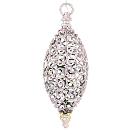 Glitter Hollow Drop Hanging Plastic- 9x28.5cm