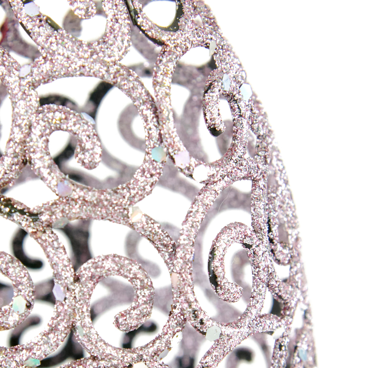 Glitter Hollow Drop Hanging Plastic- 9x28.5cm