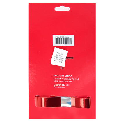 Christmas Pom Pom Bow + Ribbon, Red- 18mmx2m