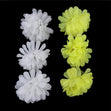 Crafty Bitz Flowers, White/Yellow- 6pk