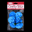 Crafty Bitz Flower with Stem, Pale Blue- 6pk