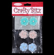 Crafty Bitz Flower with Pearl, Assorted- 6pk