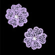 Crafty Bitz Flower with Pearl Stick On, Lilac- 6pk
