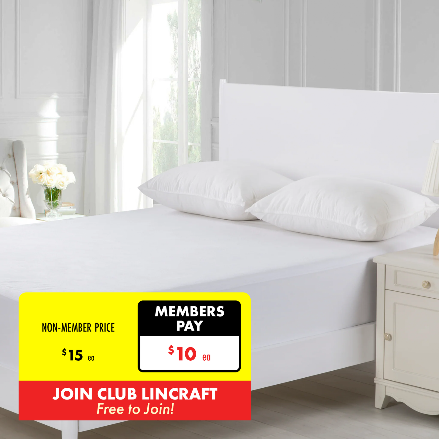 Formr Cotton Terry Waterproof Pillow Protector, Standard