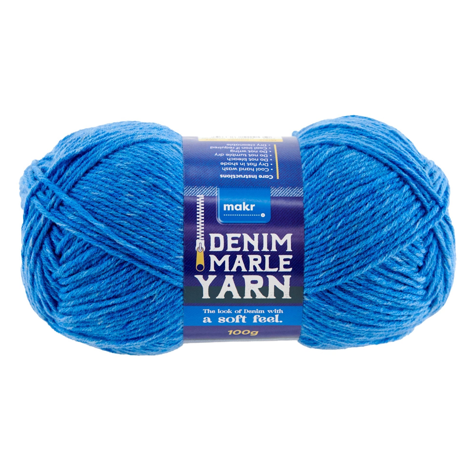 Makr Denim Marle Crochet Knitting Yarn, 100g Acrylic Yarn