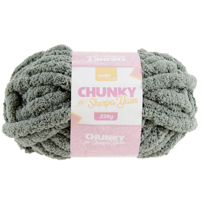 Makr Chunky Sherpa Crochet & Knitting Yarn, 226g Polyester Yarn