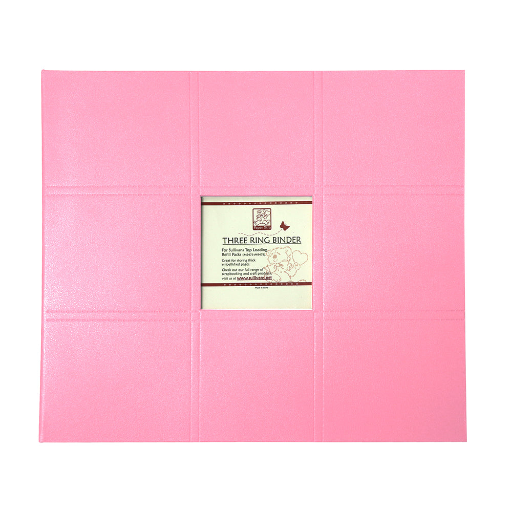 Paperxtra 3D Ring Scrapbook Binder, Soft Pink- 12x12in