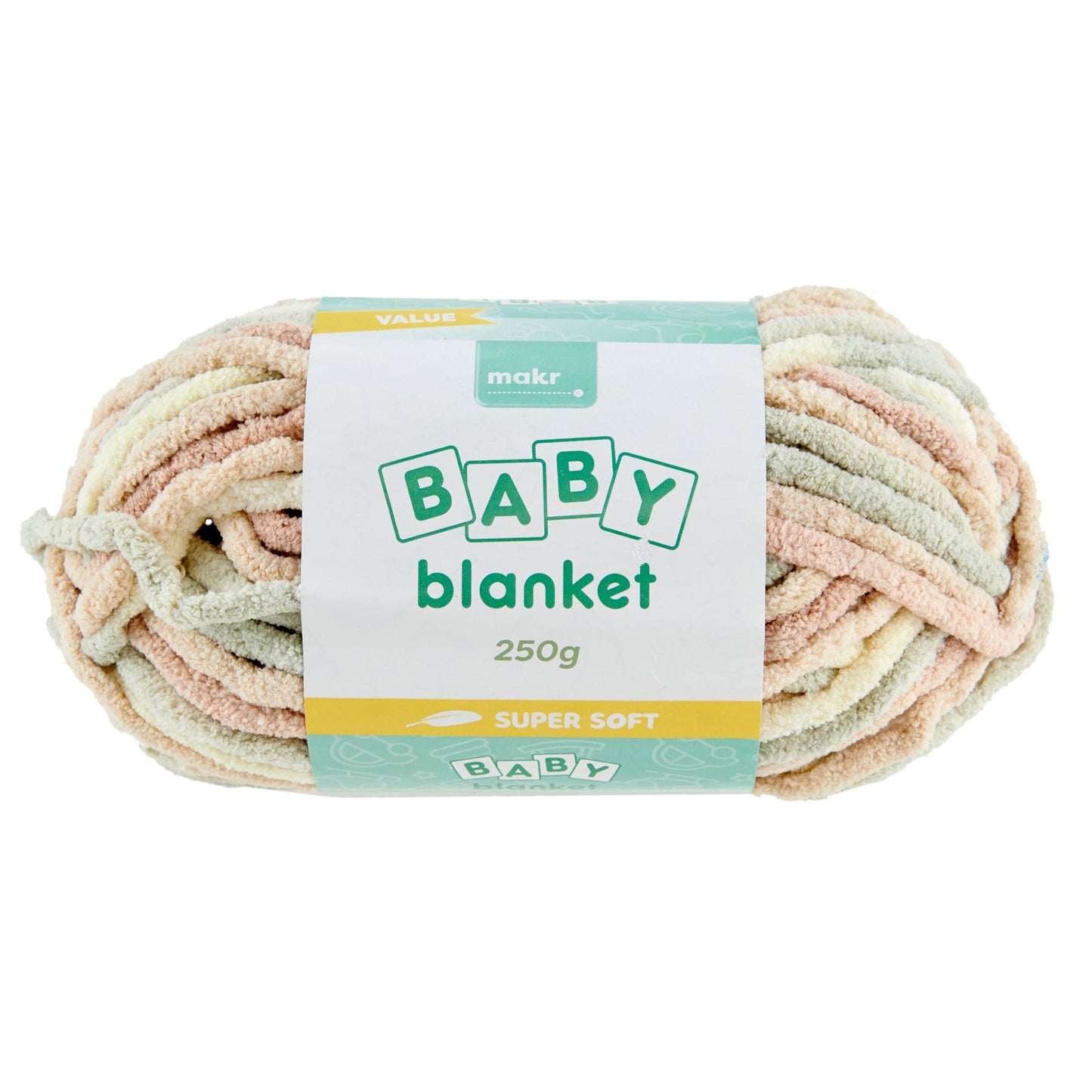 Makr Baby Blanket Crochet & Knitting Yarn, 250g Polyester Yarn