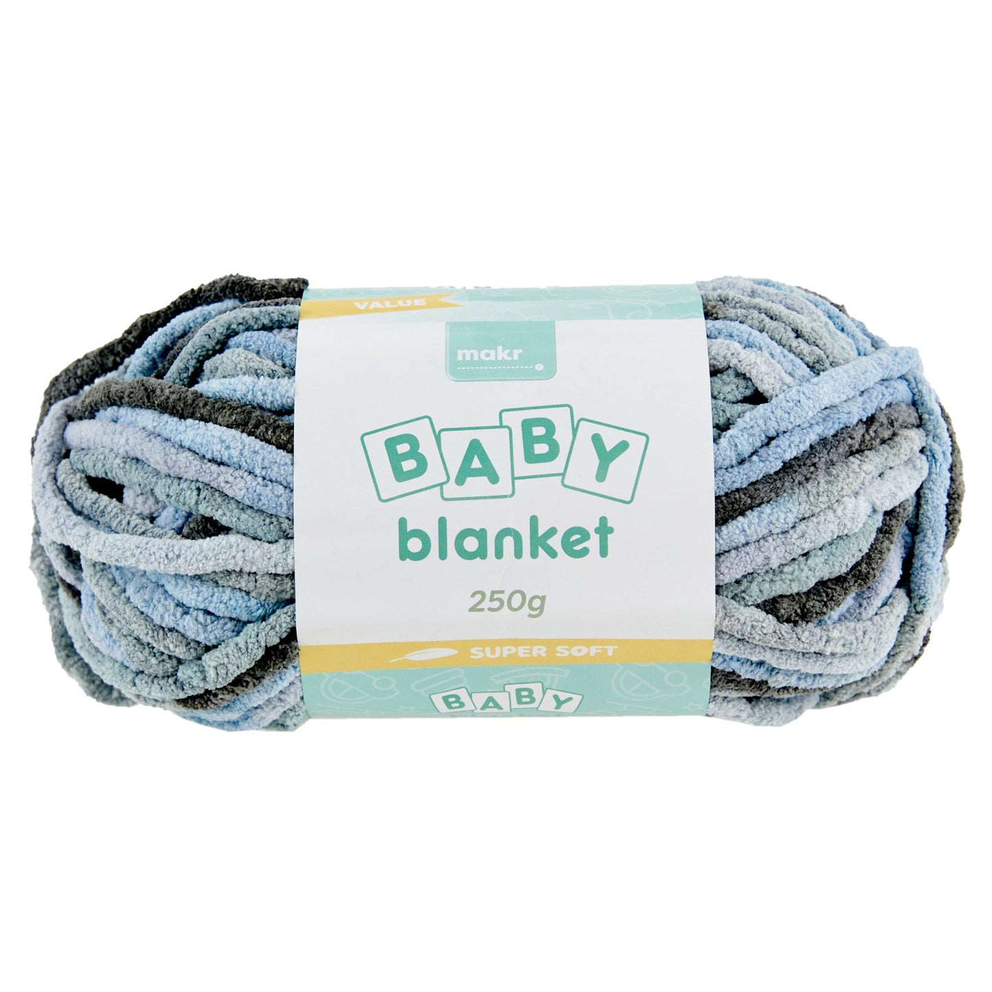 Makr Baby Blanket Crochet & Knitting Yarn, 250g Polyester Yarn