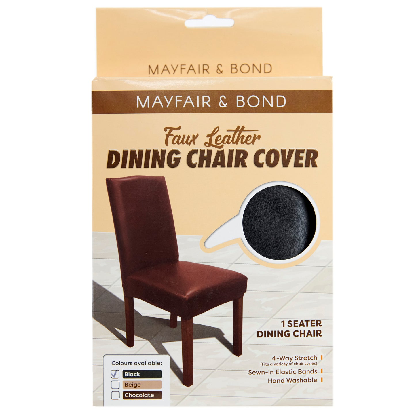 Mayfair & Bond Faux Leather Dining Chair Cover