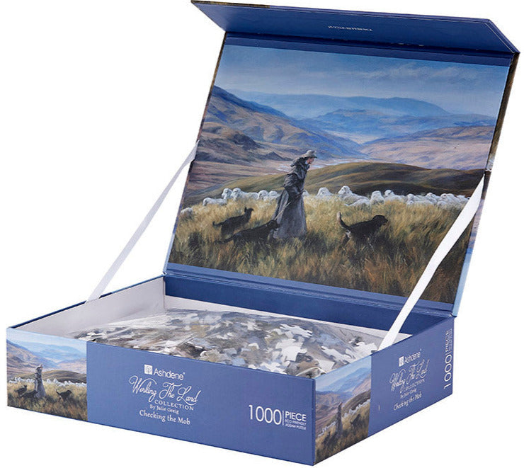 1000-Piece Jigsaw Puzzle Working the Land Checking the Mob